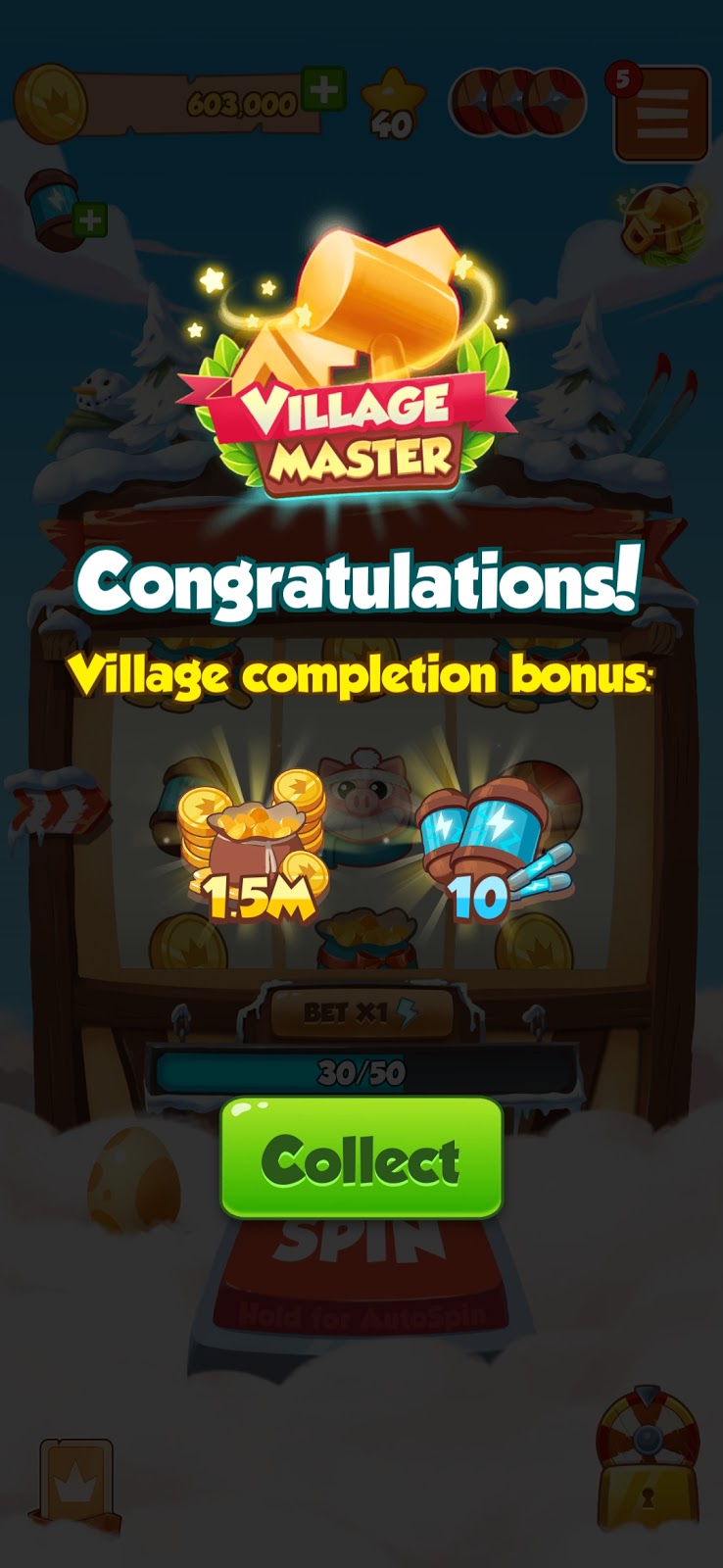 Get coin master level ups