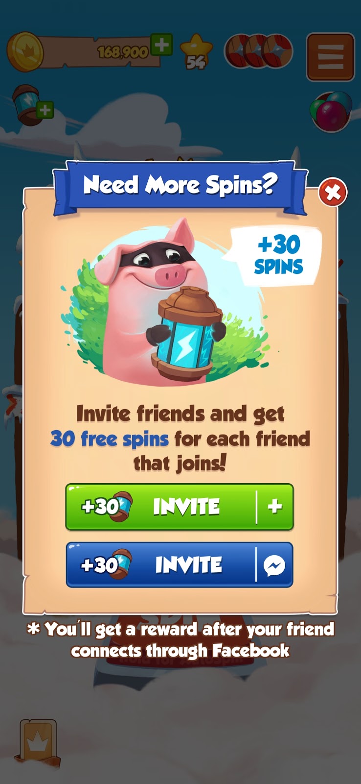 get reward after your friend connect through facebook